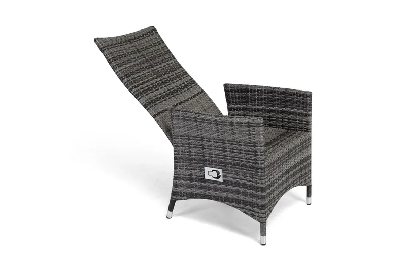 Jenny Matstol utomhus Ställbar - Justerbar Utefåtölj i Konstrotting - Grå - Utemöbler - Utestolar & fåtöljer - Utefåtöljer & loungefåtöljer