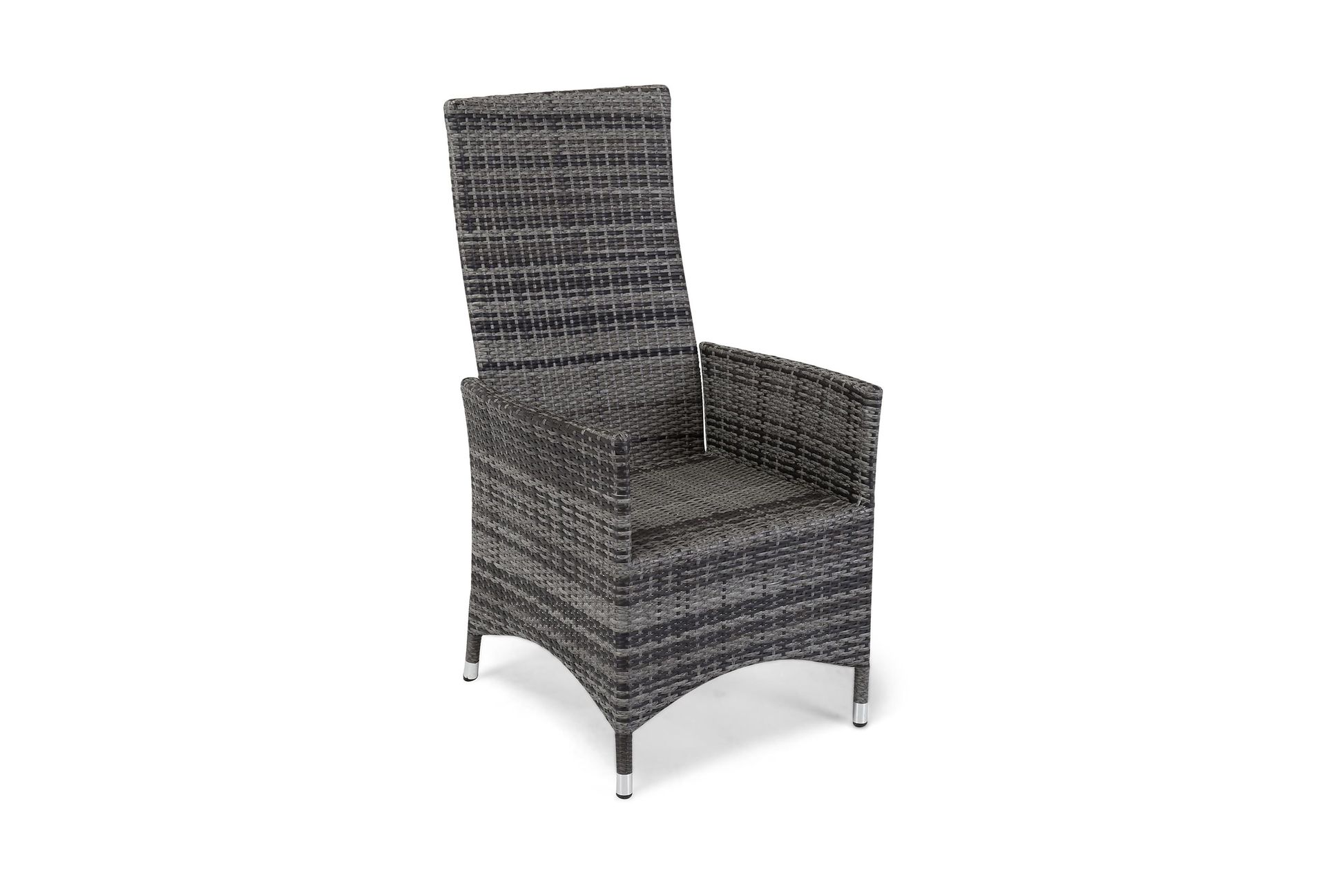 jenny matstol utomhus ställbar - justerbar utefåtölj i konstrotting - grå