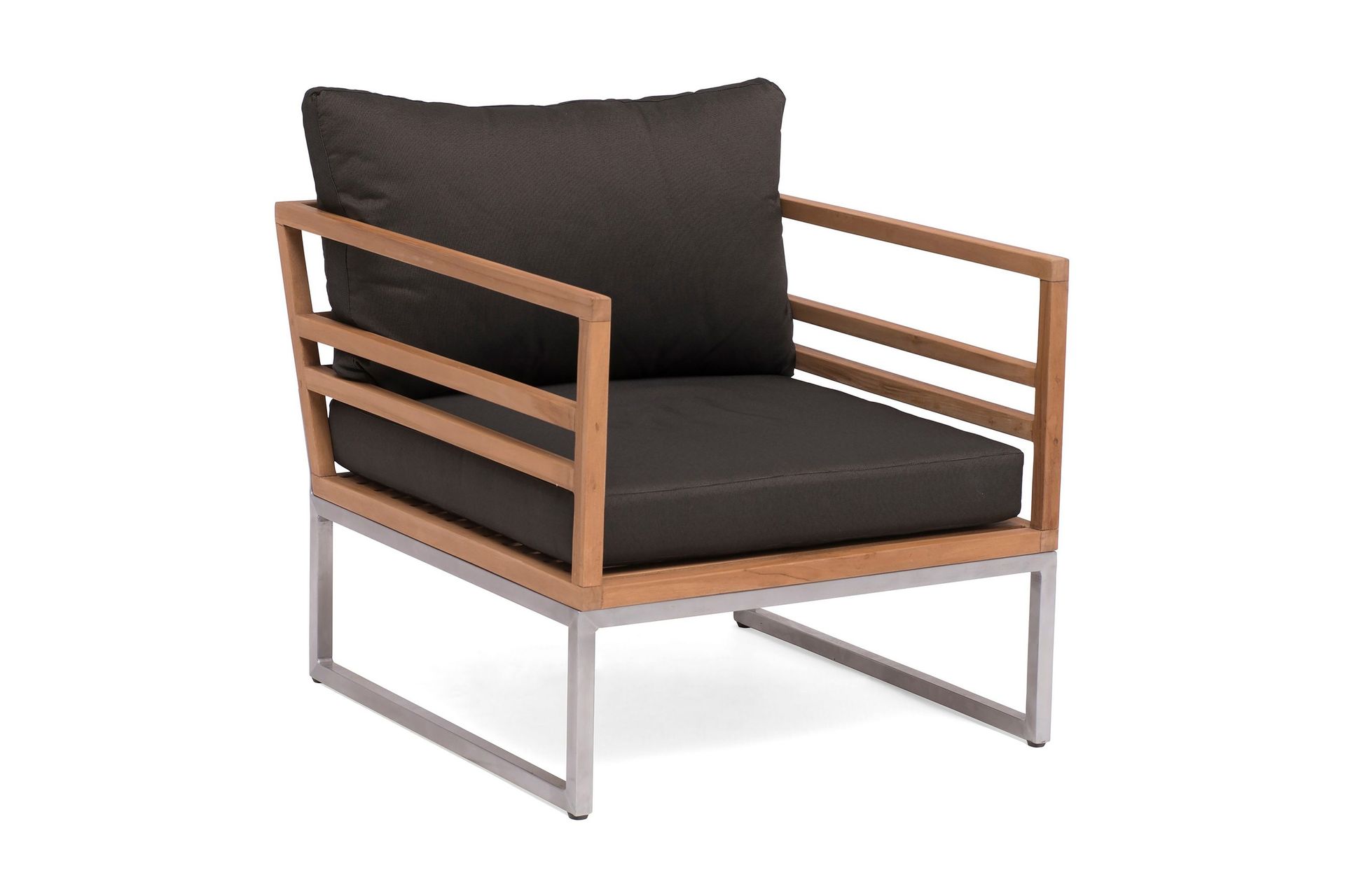 kaxheden loungefåtölj utomhus trä/aluminium/svart - hillerstorp