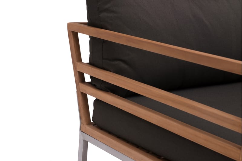 Kaxheden Loungefåtölj Utomhus Trä/Aluminium/Svart - Hillerstorp - Utemöbler - Utestolar & fåtöljer - Utefåtöljer & loungefåtöljer