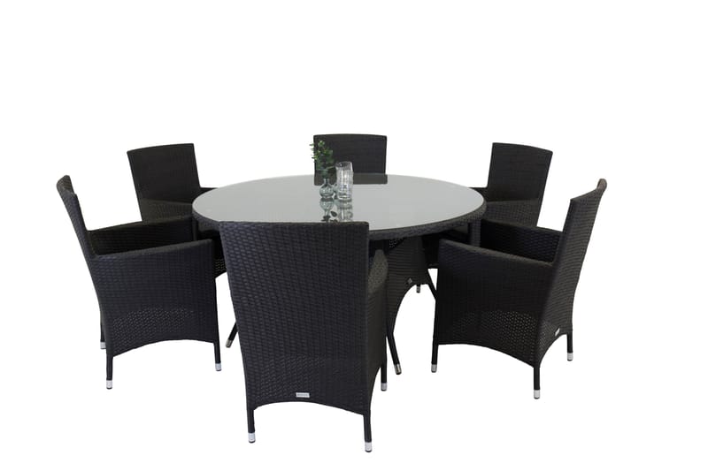 Malin Karmstol Utomhus Svart - Venture Home - Utemöbler - Utestolar & fåtöljer - Utefåtöljer & loungefåtöljer