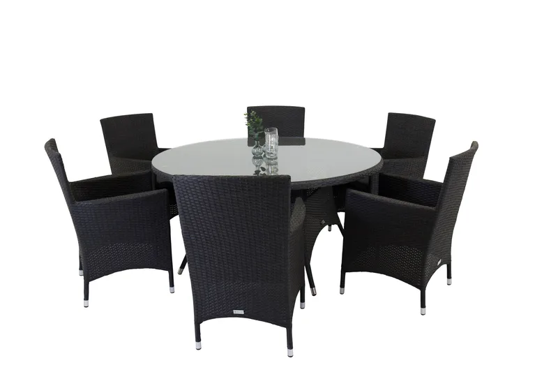 Malin Karmstol Utomhus Svart - Venture Home - Utemöbler - Utestolar & fåtöljer - Utefåtöljer & loungefåtöljer