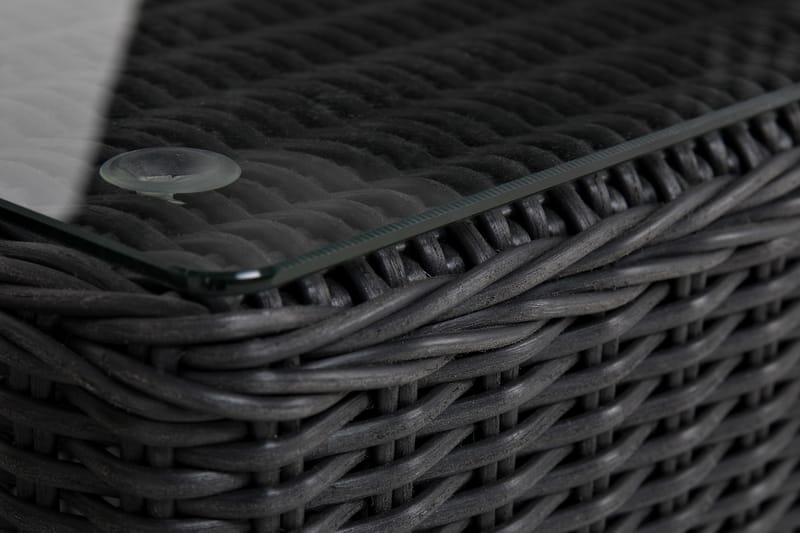 Marcus Caféset med 2 Fåtöljer m Dyna - Svart - Utemöbler - Utestolar & fåtöljer - Utefåtöljer & loungefåtöljer