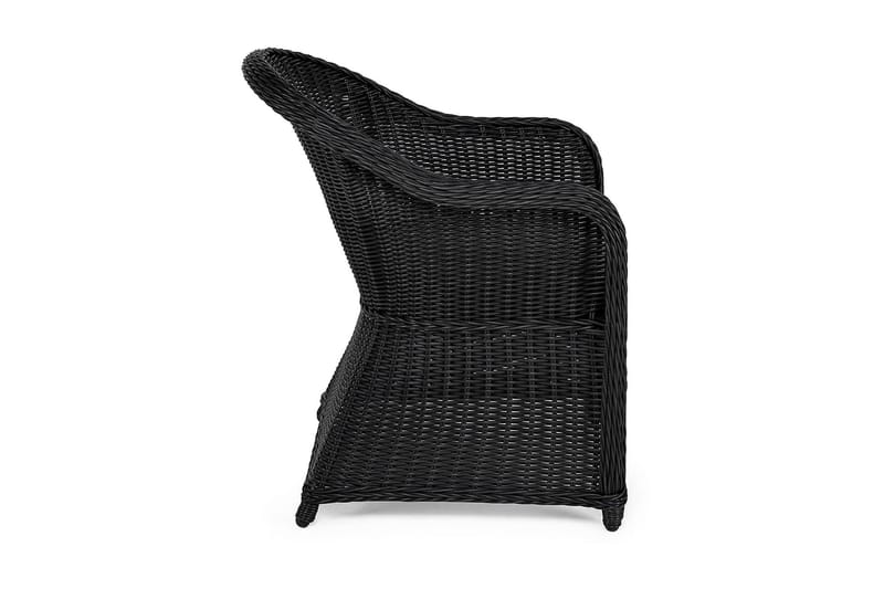 Marcus Light Utefåtölj med Dyna – Loungefåtölj i Konstrotting för Utemöbler - Svart - Utemöbler - Utestolar & fåtöljer - Utefåtöljer & loungefåtöljer