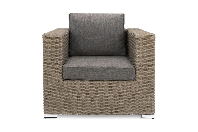 Marcus Loungefåtölj med Dyna - Utefåtölj Rotting Utemöbler - Grå - Utemöbler - Utestolar & fåtöljer - Utefåtöljer & loungefåtöljer