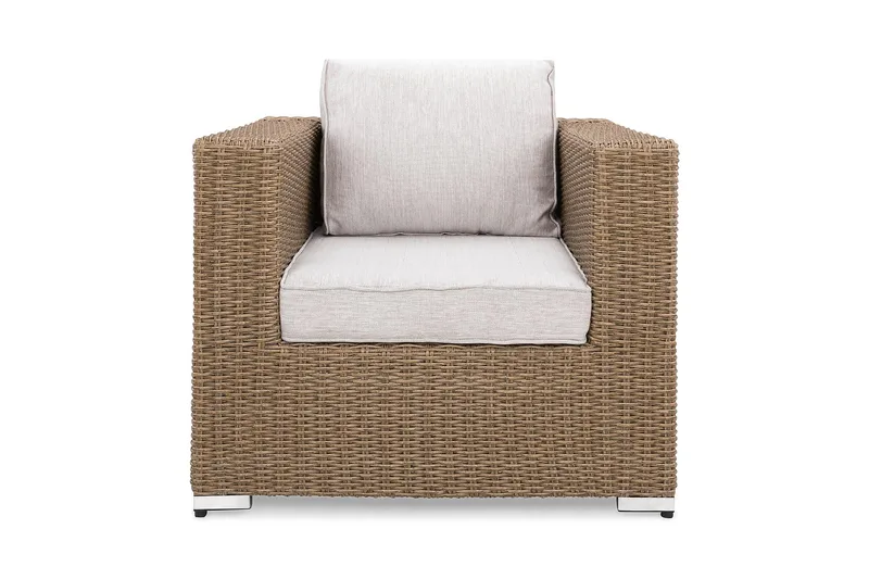 Marcus Loungefåtölj med Dyna - Utefåtölj Rotting Utemöbler - Natur Brun - Utemöbler - Utestolar & fåtöljer - Utefåtöljer & loungefåtöljer