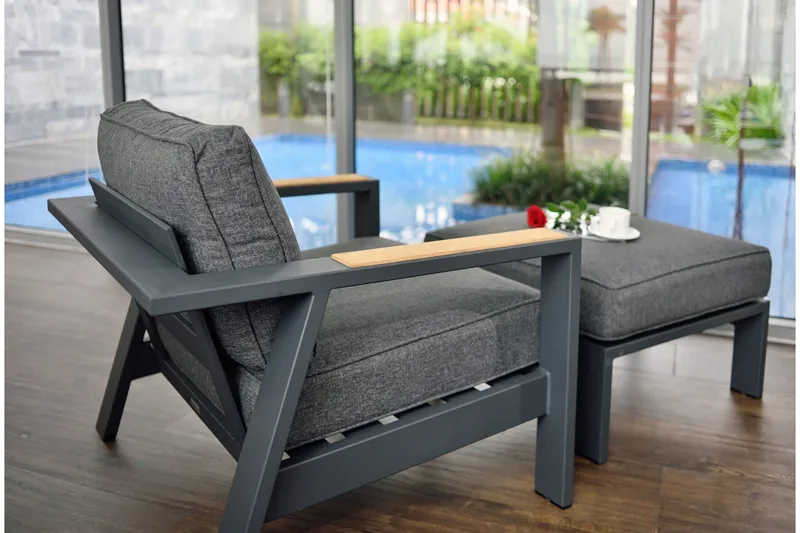 Palau Utefåtölj - Grå - Utemöbler - Utestolar & fåtöljer - Utefåtöljer & loungefåtöljer