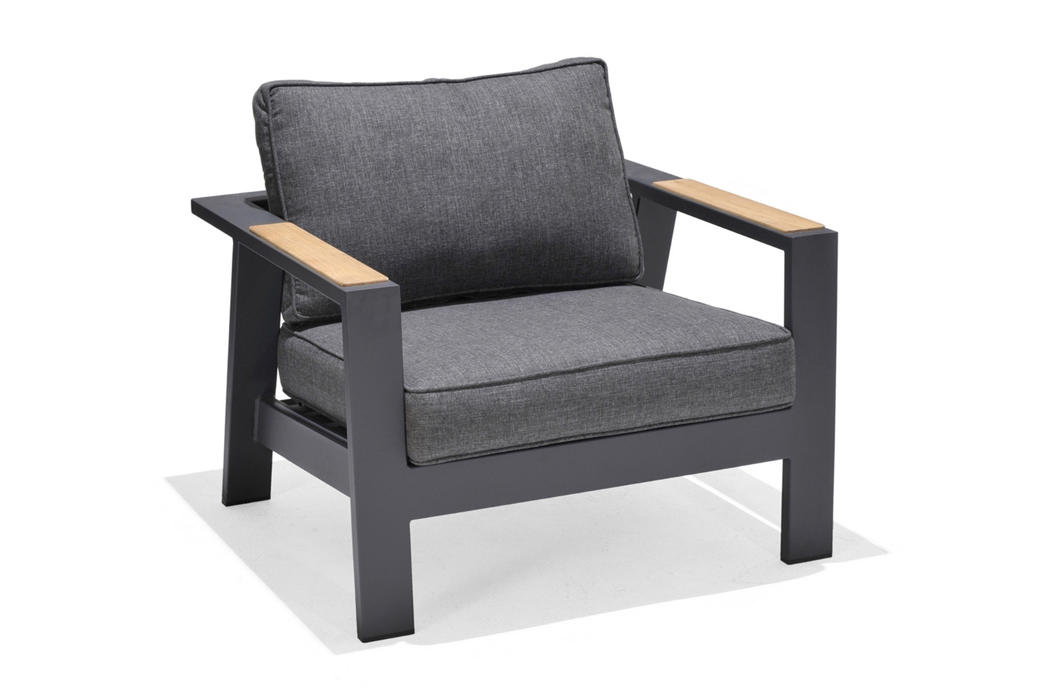 palau utefåtölj grå/teak -