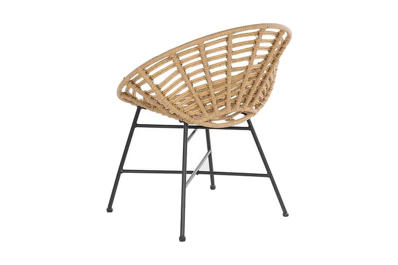 Rottingstol 2 st ljusbrun ACERRA - Trä/natur - Utemöbler - Utestolar & fåtöljer - Utefåtöljer & loungefåtöljer