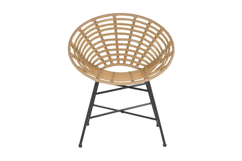 Rottingstol 2 st ljusbrun ACERRA - Trä/natur - Utemöbler - Utestolar & fåtöljer - Utefåtöljer & loungefåtöljer