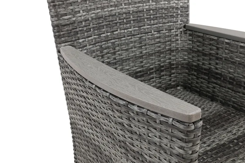 Thor Lyx Utefåtölj med Armledare - Loungefåtölj för Utemöbler i Konstrotting - Grå - Utemöbler - Utestolar & fåtöljer - Utefåtöljer & loungefåtöljer