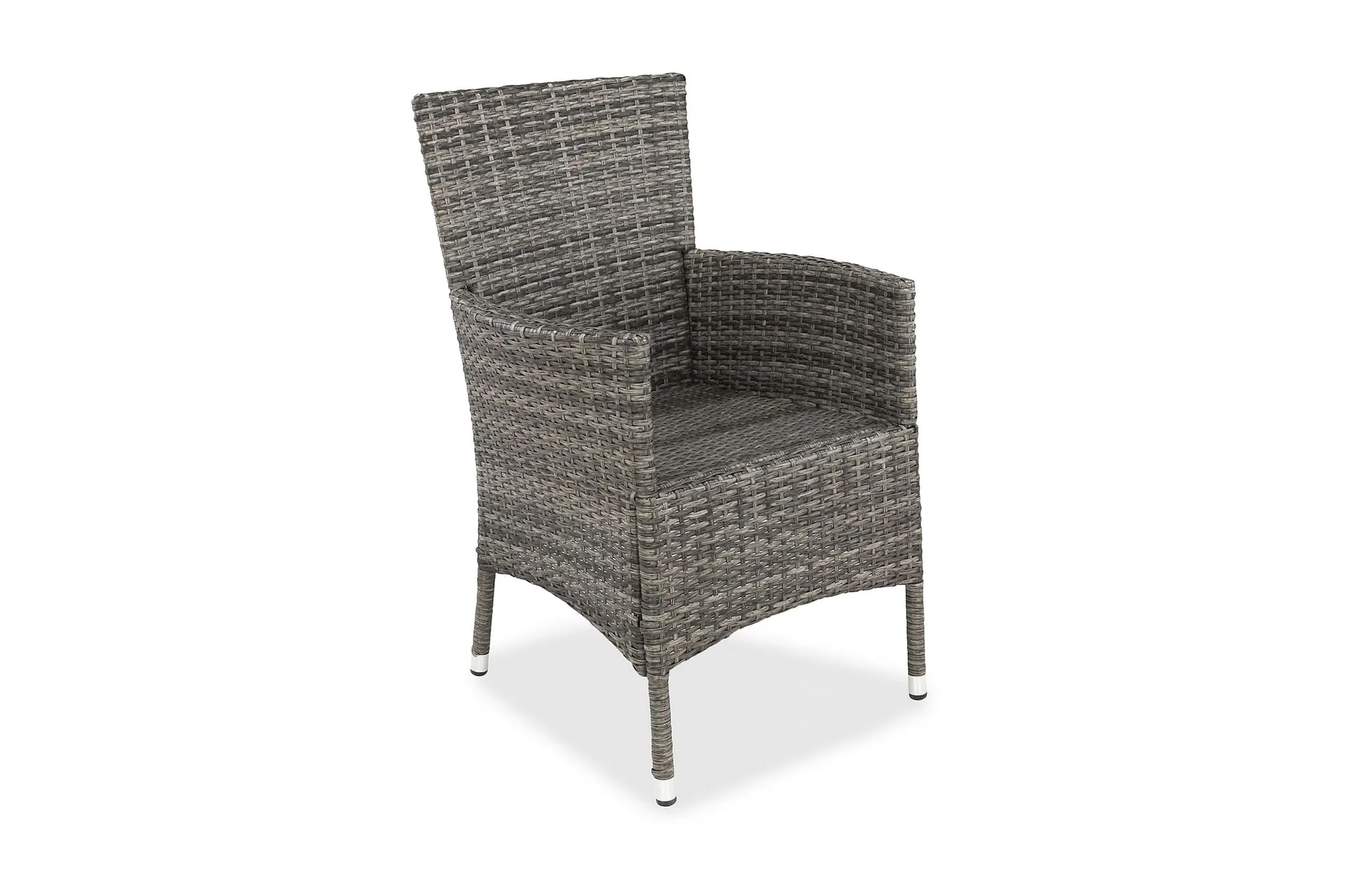 thor utefåtölj – loungefåtölj utemöbler i konstrotting - svart / grå