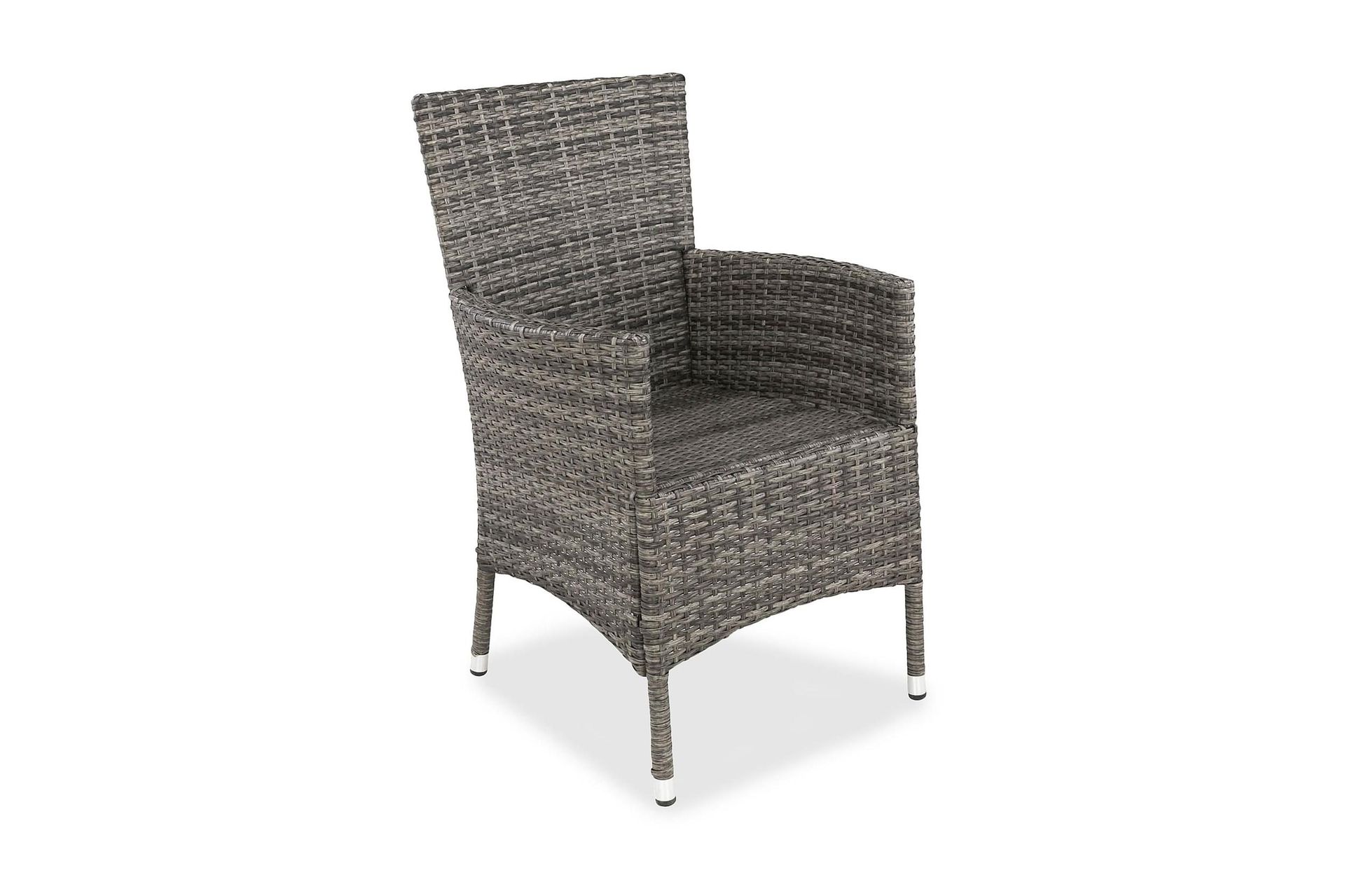 thor utefåtölj – loungefåtölj utemöbler i konstrotting - svart / grå