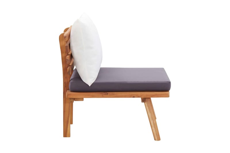 Trädgårdsstol med dynor massivt akaciaträ - Brun - Loungemöbler - Utefåtöljer & loungefåtöljer
