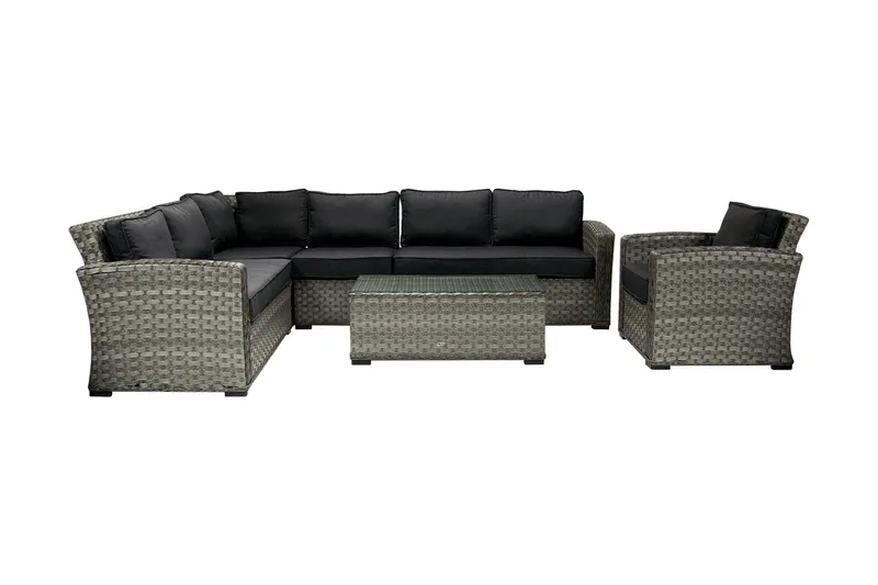 Utefåtölj Geneva Med Kuddar 78x75x78 cm Grå - Utemöbler - Utestolar & fåtöljer - Utefåtöljer & loungefåtöljer