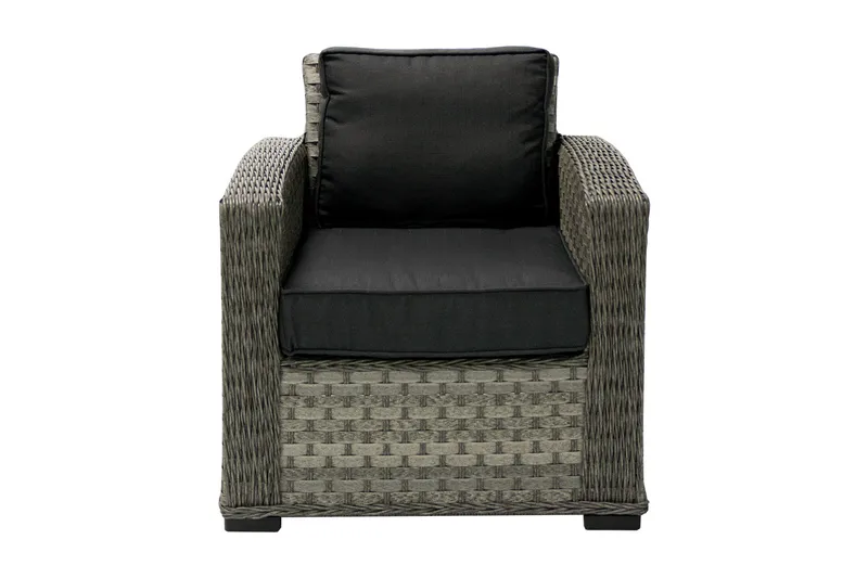 Utefåtölj Geneva Med Kuddar 78x75x78 cm Grå - Utemöbler - Utestolar & fåtöljer - Utefåtöljer & loungefåtöljer