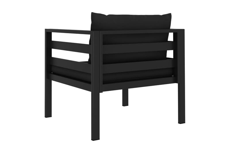Utefåtölj med dynor aluminium antracit - Grå - Utemöbler - Utestolar & fåtöljer - Utefåtöljer & loungefåtöljer