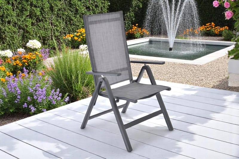 Utefåtölj Palermo 3-pos fällbar - svart - Utemöbler - Utestolar & fåtöljer - Positionsstol