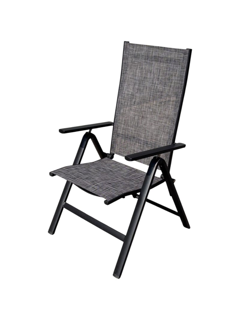 Utefåtölj Palermo 3-pos fällbar - svart - Utemöbler - Utestolar & fåtöljer - Positionsstol