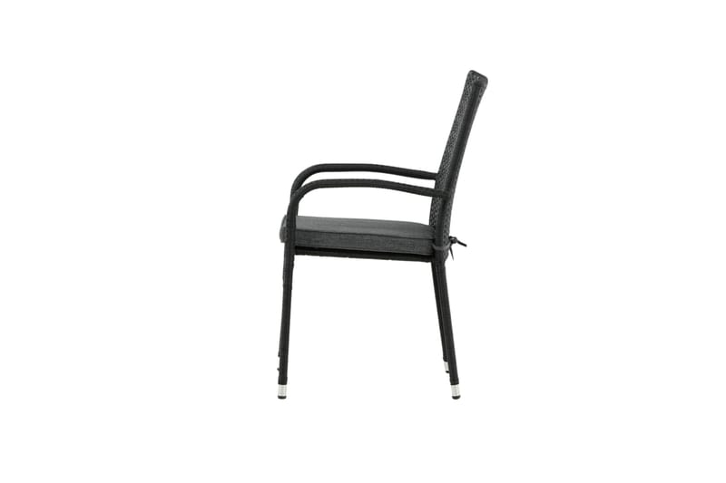 Anna Karmstol Utomhus Stapelbar Svart - Venture Home - Utemöbler - Utestolar & fåtöljer - Matstolar ute