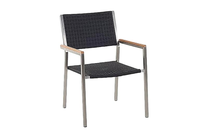 BACOLI Utestol 6-pack Svart - Utemöbler - Utestolar & fåtöljer - Matstolar ute