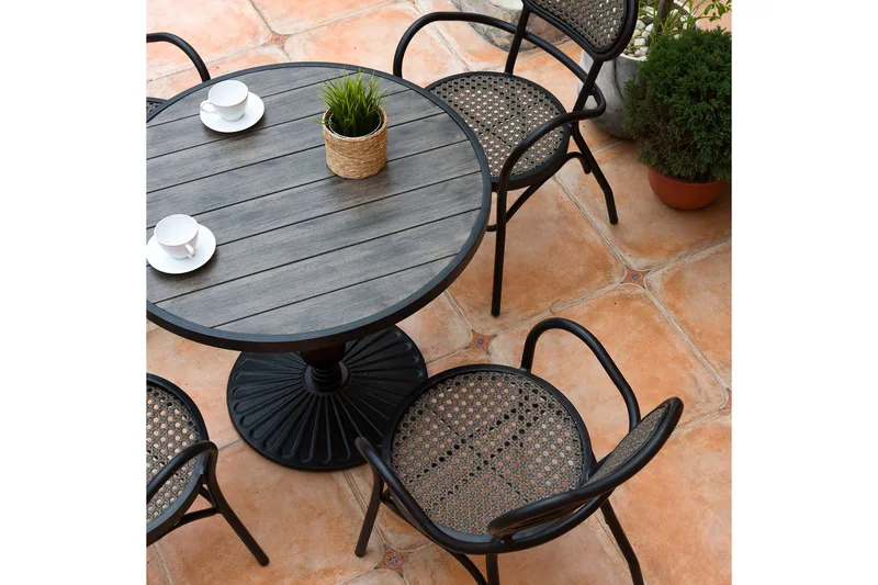 Bolgheri Utestol Brun/Svart - Utemöbler - Utestolar & fåtöljer - Matstolar ute