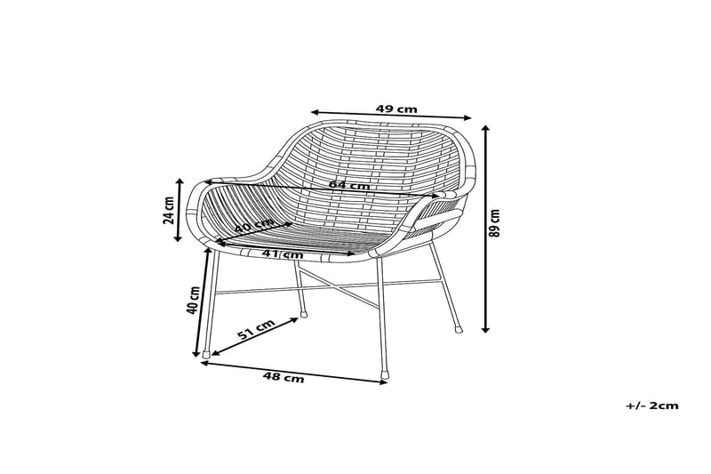 CANORA Trädgårdsstol 51 cm - Matstolar ute