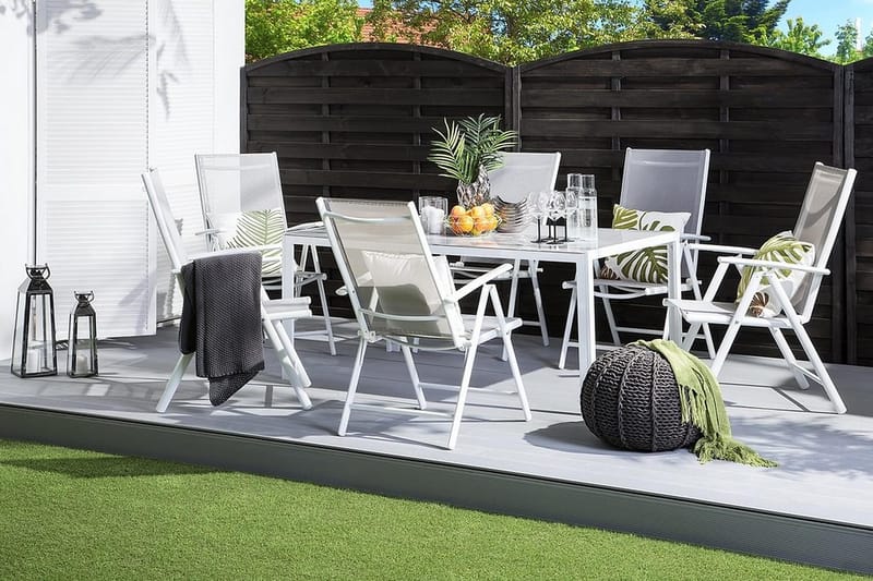 Catania Trädgårdsstol 6 St 44 cm - Grå - Utemöbler - Utestolar & fåtöljer - Matstolar ute