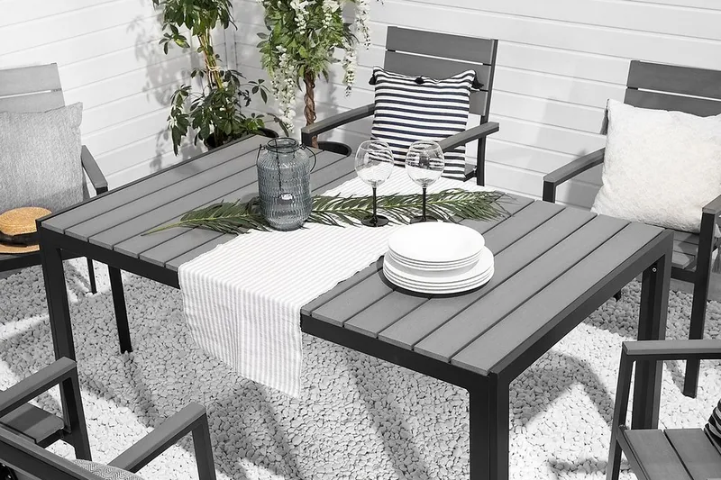 Como Trädgårdsstol 6 St 55 cm - Svart - Utemöbler - Utestolar & fåtöljer - Matstolar ute