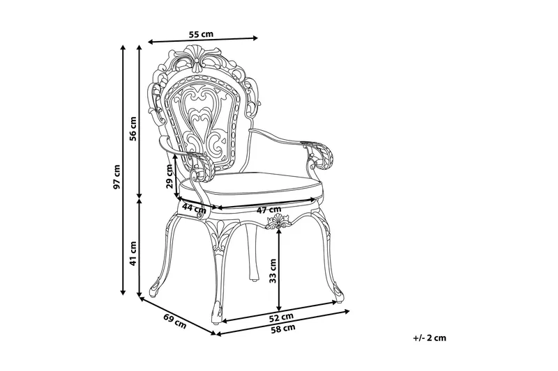 Getafe Trädgårdsstol 2-pack - Brun - Utemöbler - Utestolar & fåtöljer - Matstolar ute