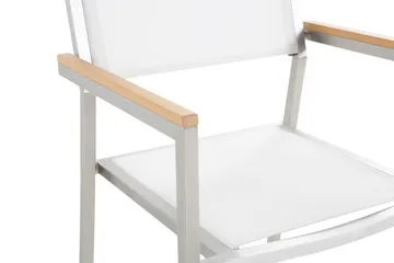 Grosseto Trädgårdsstol 6 St 58 cm - Vit - Utemöbler - Utestolar & fåtöljer - Matstolar ute