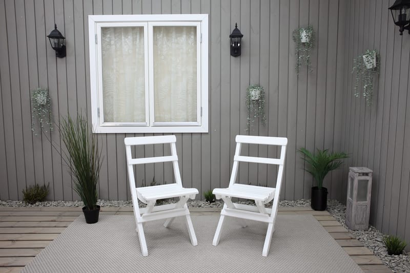 Larios Klappstol Utomhus - Vit - Utemöbler - Utestolar & fåtöljer - Matstolar ute