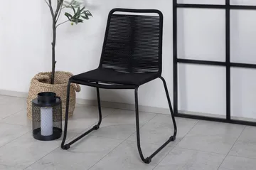 Lindos Stapelstol Utomhus Svart - Venture Home - Utemöbler - Utestolar & fåtöljer - Matstolar ute