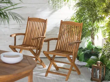 Maui Trädgårdsstol 2 St - Trä/Natur - Utemöbler - Utestolar & fåtöljer - Matstolar ute