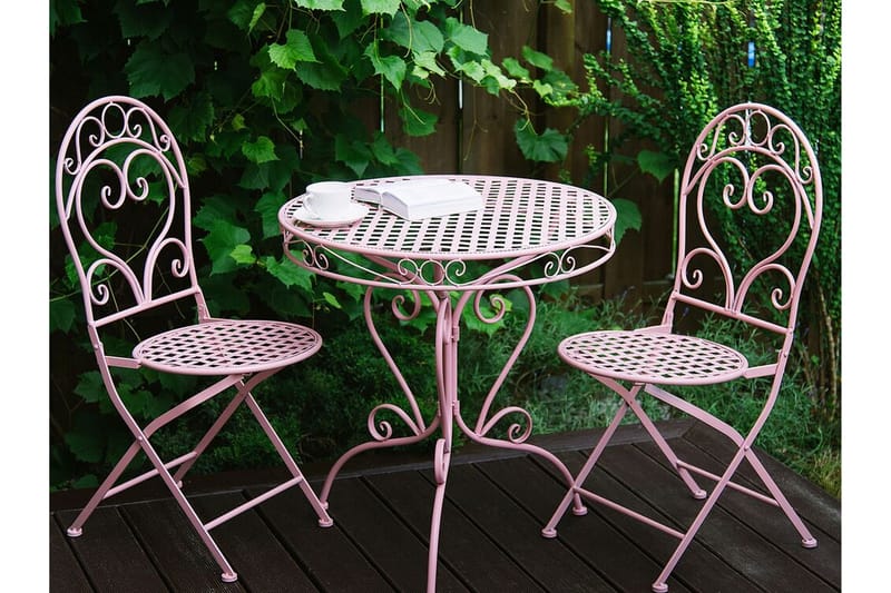 NORTH RUSTICO BalkongUtestol 2-pack Rosa - Utemöbler - Utestolar & fåtöljer - Matstolar ute