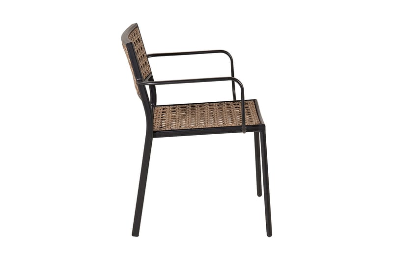 Paola Matstol Utomhus med Dyna Svart/Brun - Venture Home - Utemöbler - Utestolar & fåtöljer - Matstolar ute