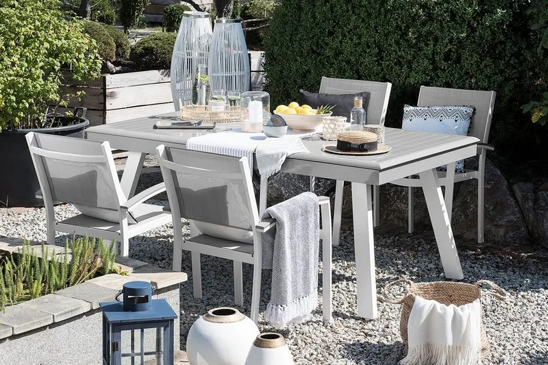 Pereta Trädgårdsstol 4 St 50 cm - Vit - Utemöbler - Utestolar & fåtöljer - Matstolar ute