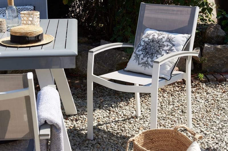 Pereta Trädgårdsstol 4 St 50 cm - Vit - Utemöbler - Utestolar & fåtöljer - Matstolar ute
