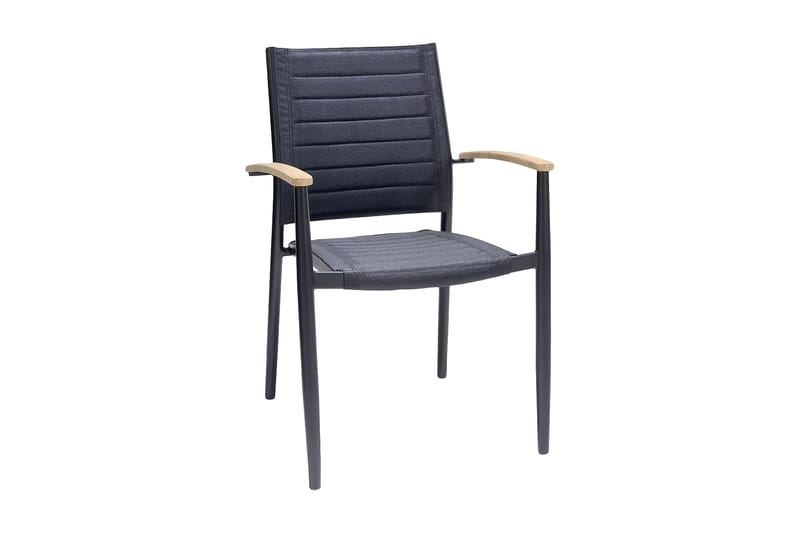 PORTALS Matstol Utomhus Svart/Teak - Utemöbler - Utestolar & fåtöljer - Matstolar ute