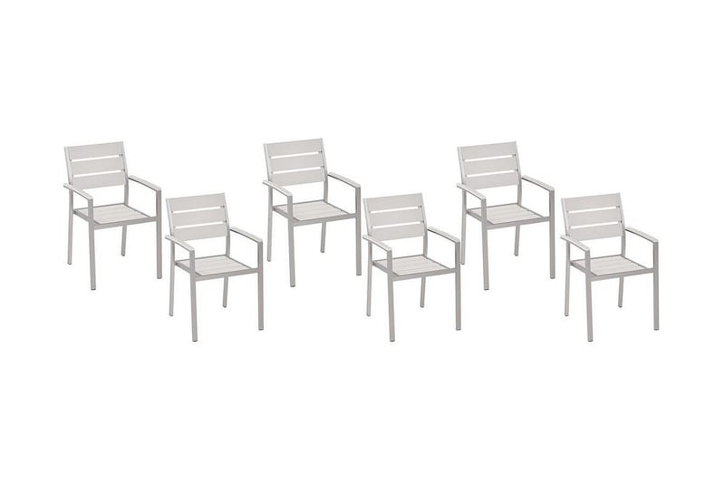 Purujosa Trädgårdsstol 6-pack - Vit - Utemöbler - Utestolar & fåtöljer - Matstolar ute