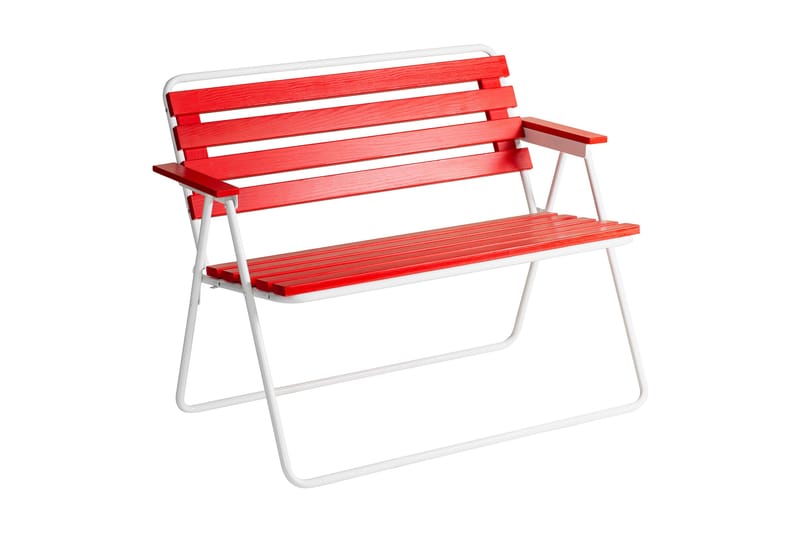RETRO 322 2-sits Bänk Utomhus Vit/Röd - Varax - Utemöbler - Utestolar & fåtöljer - Matstolar ute