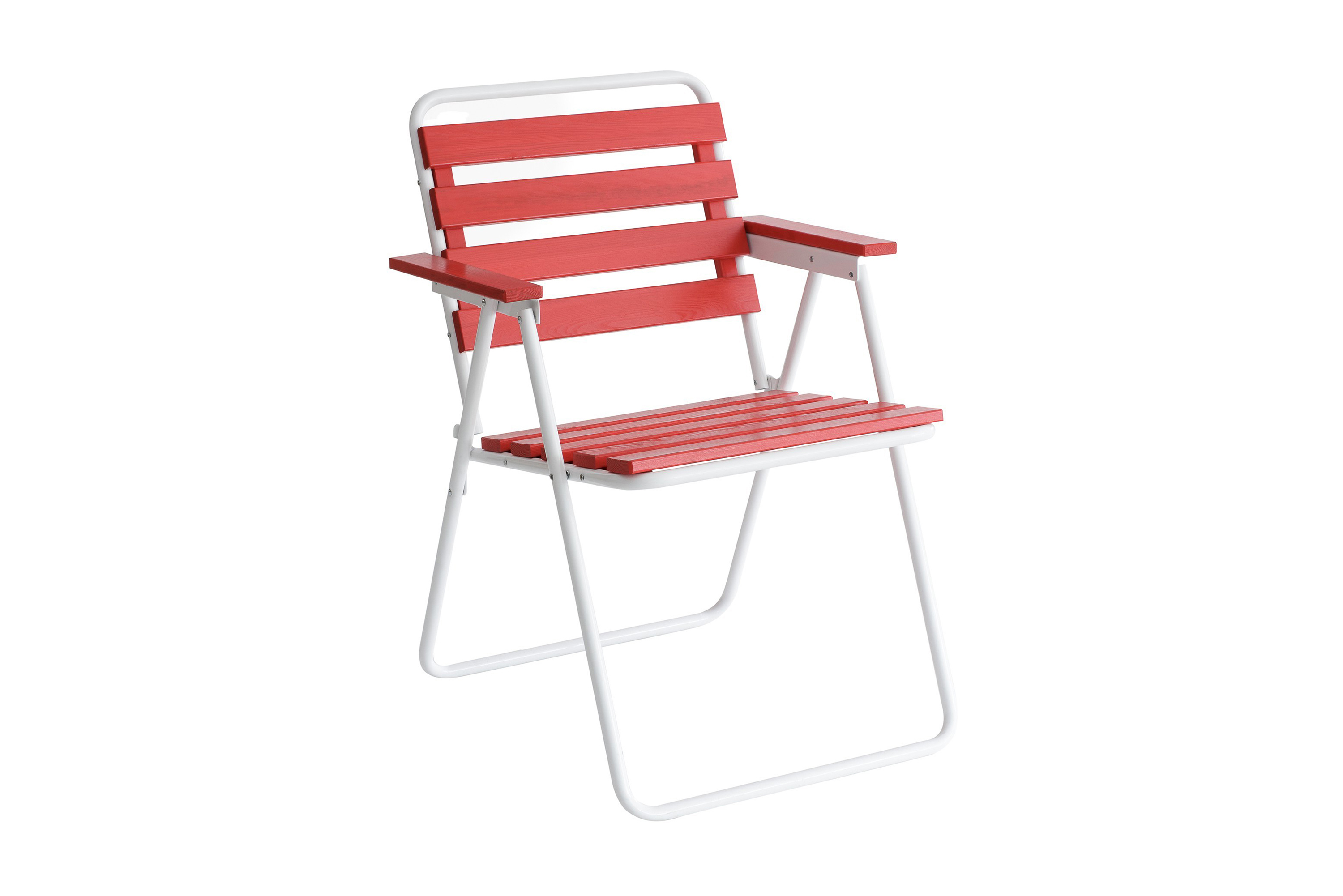 retro utestol röd/vit -