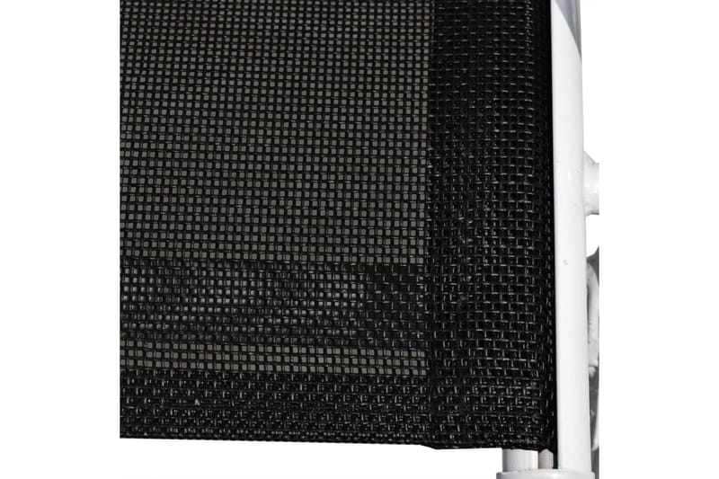 Stapelbara Trädgårdsstolar 2 st stål och textilen svart - Vit - Utemöbler - Utestolar & fåtöljer - Matstolar ute