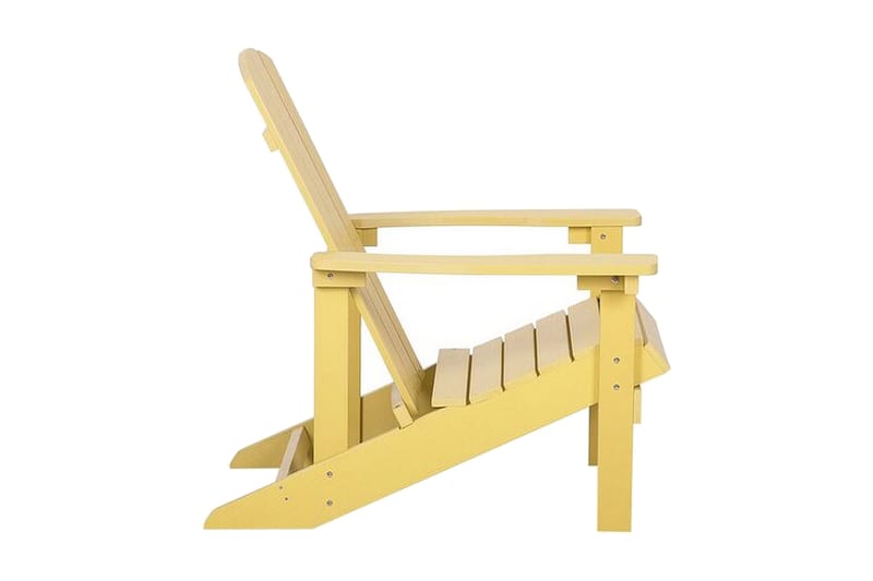Trädgårdsstol med fotpall gul ADIRONDACK - Gul - Utemöbler - Utestolar & fåtöljer - Solstol - Däckstol