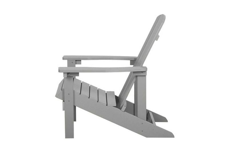 Trädgårdsstol med fotpall ljusgrå ADIRONDACK - Grå - Utemöbler - Utestolar & fåtöljer - Solstol - Däckstol