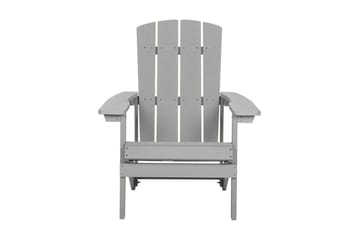 Trädgårdsstol med fotpall ljusgrå ADIRONDACK - Grå - Utemöbler - Utestolar & fåtöljer - Solstol - Däckstol