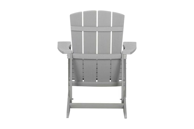 Trädgårdsstol med fotpall ljusgrå ADIRONDACK - Grå - Utemöbler - Utestolar & fåtöljer - Solstol - Däckstol