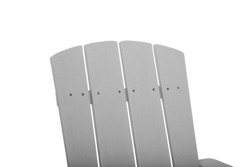 Trädgårdsstol med fotpall ljusgrå ADIRONDACK - Grå - Utemöbler - Utestolar & fåtöljer - Solstol - Däckstol