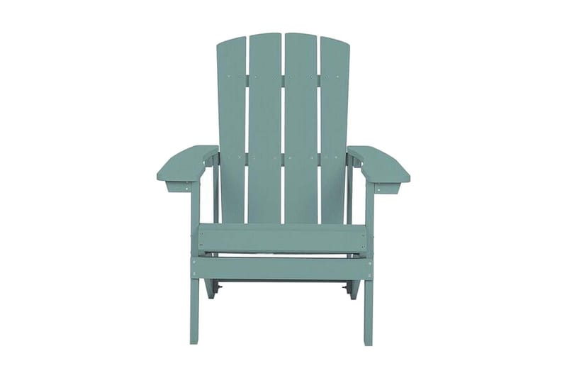 Trädgårdsstol med fotpall turkos ADIRONDACK - Blå - Utemöbler - Utestolar & fåtöljer - Solstol - Däckstol