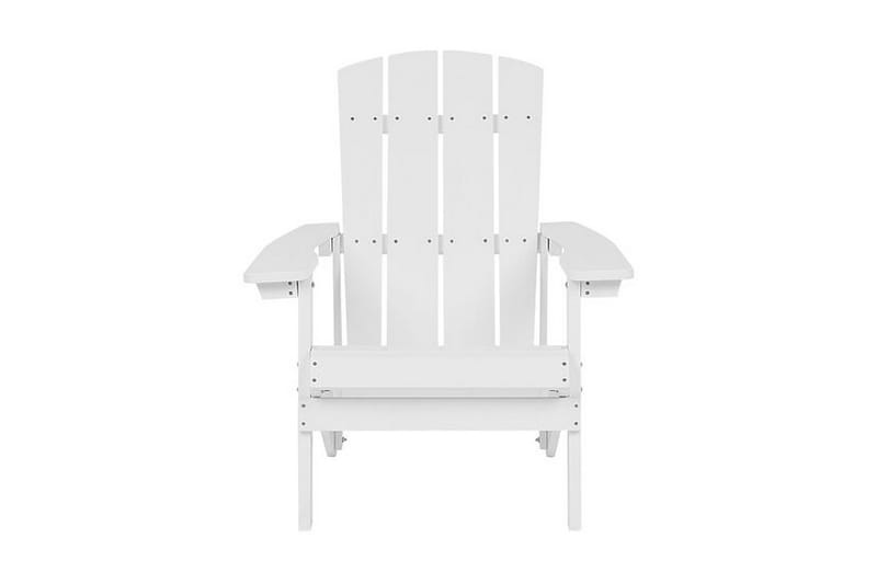 Trädgårdsstol med fotpall vit ADIRONDACK - Vit - Utemöbler - Utestolar & fåtöljer - Matstolar ute